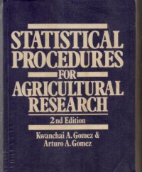 STATISTICAL PROCEDURES FOR AGRICULTURAL RESEARCH